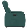 vidaXL Poltrona Alzapersona Reclinabile Elettrica Verde Scuro Tessuto