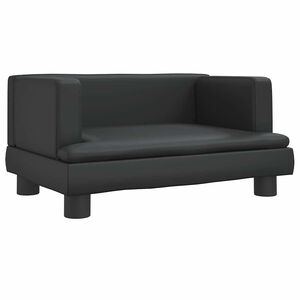 vidaXL Lettino per Cani Nero 60x40x30 cm in Similpelle