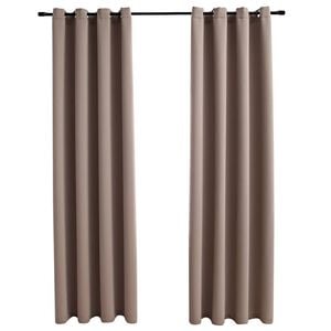 vidaXL Tende Oscuranti con Anelli Metallo 2 pz Grigio Talpa 140x245 cm