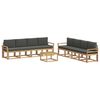vidaXL Set di divani da esterno 9 pz Bianco e Antracite