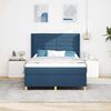 vidaXL Letto a molle con materasso Blu 160 x 200 cm Tessuto