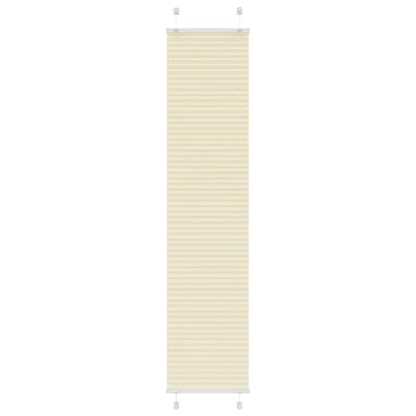 vidaXL Tenda Plissettata Crema 40x200 cm Larghezza Tessuto 39,4 cm