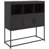 vidaXL Credenza Nera 100,5x39x107 cm in Acciaio