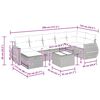 vidaXL Set Divano da Giardino 8 pz con Cuscini Beige in Polyrattan