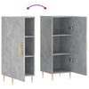 vidaXL Credenza Grigio Cemento 34,5x34x90 cm in Legno Multistrato