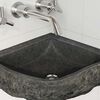 vidaXL Lavabo Grigio (30-37) x (30-37) x 12 cm Pietra di Fiume