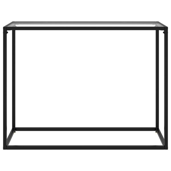 vidaXL Tavolo Consolle Trasparente 100x35x75 cm in Vetro Temperato
