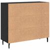vidaXL Credenza Rovere Nero 90 x 34 x 80 cm Legno multistrato