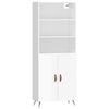 vidaXL Credenza Bianco Lucido 69,5x34x180 cm in Legno Multistrato
