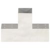 vidaXL Connettori per Pali a Forma di T 4 pz Metallo Zincato 81x81 mm