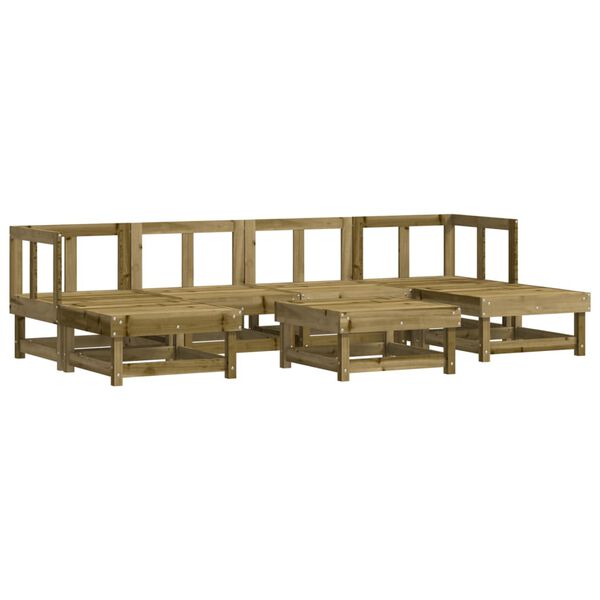 vidaXL Set Salotto da Giardino 7 pz in Legno Impregnato di Pino