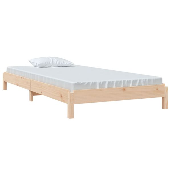 vidaXL Letto Impilabile 90x190 cm in Legno Massello di Pino
