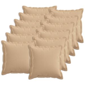 vidaXL Federa 12 pz HOUTEN Crema 40 x 40 cm Lino
