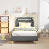 vidaXL Struttura letto bambini con testata Grigio scuro 80 x 160 cm