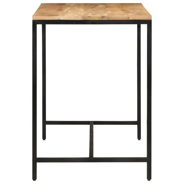 vidaXL Tavolo Pranzo 110x55x75cm Legno Massello Mango Grezzo e Ferro