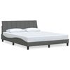vidaXL Giroletto senza Materasso Hanko Grigio Scuro 160x200 cm Tessuto