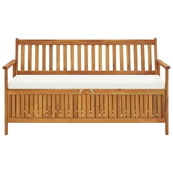 vidaXL Cassapanca con Cuscini 148 cm Legno Massello d'Acacia