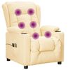 vidaXL Poltrona Massaggiante Elettrica Crema Similpelle