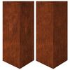 vidaXL Fioriere da Giardino 2 pz Triangolari 40x40x75cm Acciaio Corten