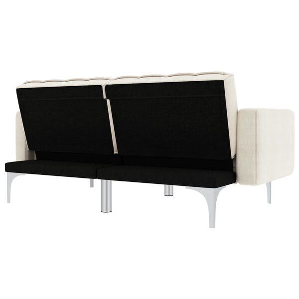 vidaXL Divano Letto Crema in Tessuto