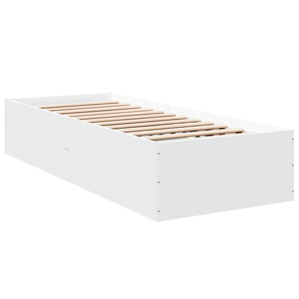 vidaXL Giroletto Bianco 90x200 cm in Legno Multistrato
