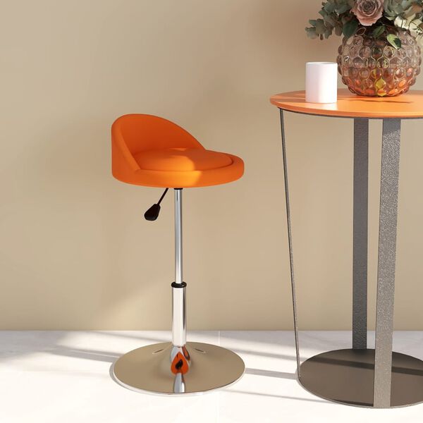 vidaXL Sedia da Pranzo Girevole Arancione in Similpelle