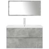 vidaXL Set Mobili da Bagno 3 pz Grigio Cemento in Legno Multistrato