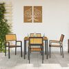 vidaXL Set da Pranzo per Giardino 5 pcs Nero e marrone