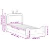 vidaXL Struttura letto bambini con testata Rosa 90 x 190 cm PU