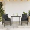 vidaXL Set da Pranzo da Giardino 5 pz con Cuscini in Polyrattan Grigio