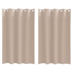 vidaXL Tende Blackout con Anelli 2 pz Tortora 175 x 140 cm Poliestere