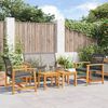 vidaXL Set Salotto da Giardino 5 pz Nero in Polyrattan e Legno Acacia