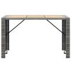 vidaXL Set da Bar da Giardino 7 pz con Cuscini in Polyrattan Grigio