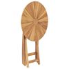 vidaXL Tavolo da Giardino Pieghevole Ø 60 cm Legno Massello di Teak