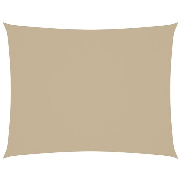 vidaXL Parasole a Vela Oxford Rettangolare 2x3,5 m Beige