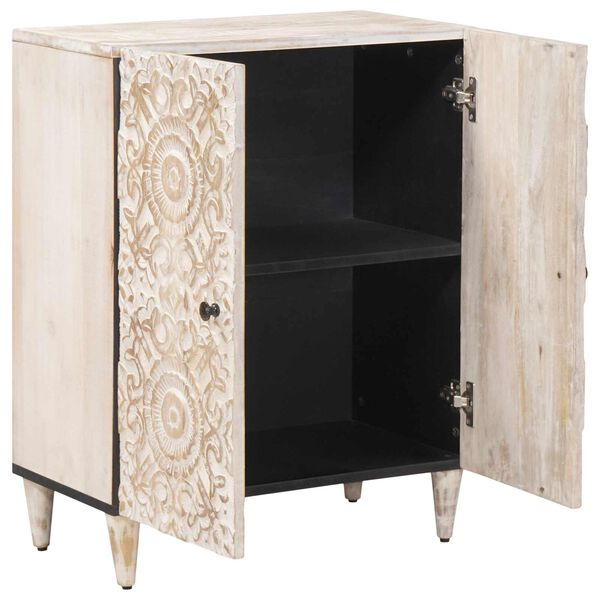 vidaXL Credenza con Ripostiglio Bianco 60 x 33,5 x 75 cm