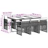vidaXL Set da Pranzo da Giardino 7 pz con Cuscini in Polyrattan Grigio