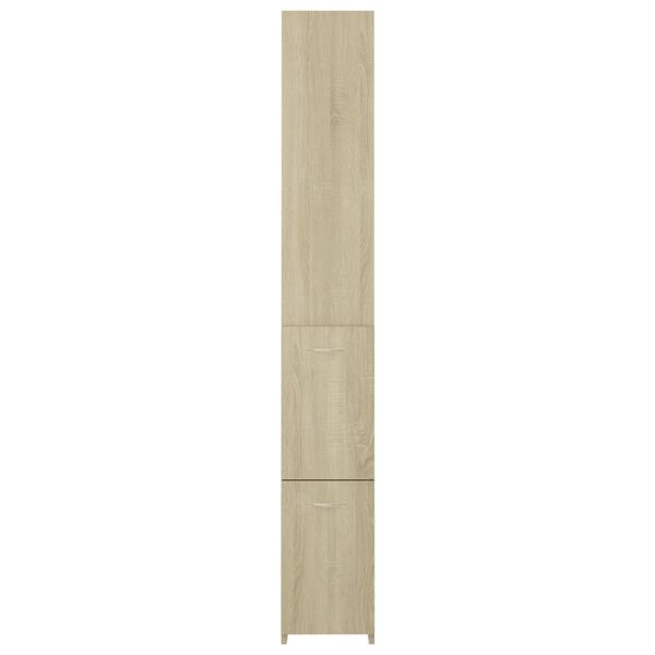 vidaXL Armadietto Bagno Rovere Sonoma 25x26,5x170 cm Legno Multistrato