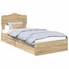 vidaXL Letto con Contenitore con cassetto Rovere Sonoma 90 x 190 cm