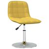 vidaXL Sedie da Pranzo Girevoli 4 pz Giallo Senape in Tessuto