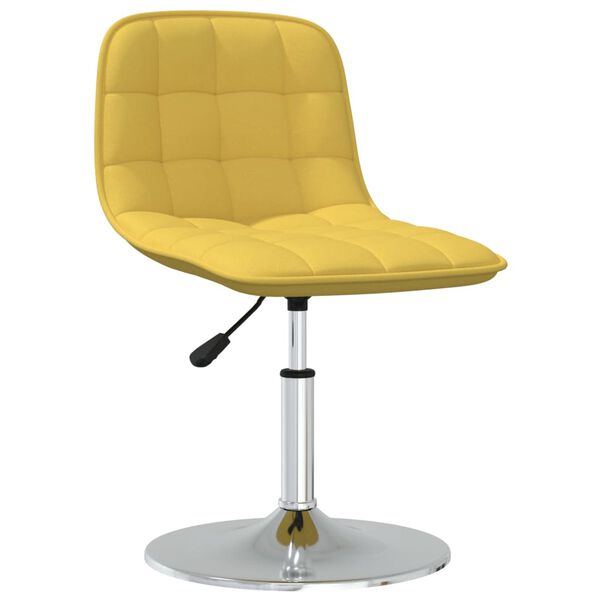 vidaXL Sedie da Pranzo Girevoli 4 pz Giallo Senape in Tessuto