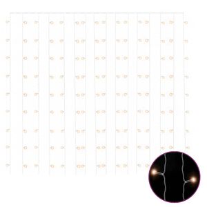 vidaXL Tenda Luci a Ghiaccioli 3x3m 300 LED Bianco Caldo 8 Funzioni
