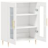 vidaXL Credenza 69,5x34x90 cm in Legno Multistrato Bianco Lucido