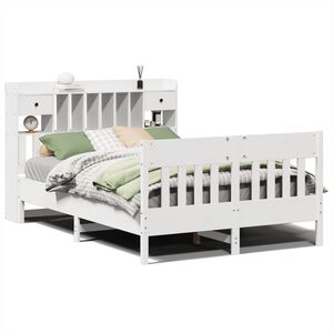 vidaXL Letto senza Materasso Bianco 140x190 cm Legno Massello di Pino
