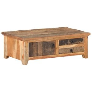 vidaXL Tavolino da Salotto 90x50x31 cm in Legno Massello di Recupero