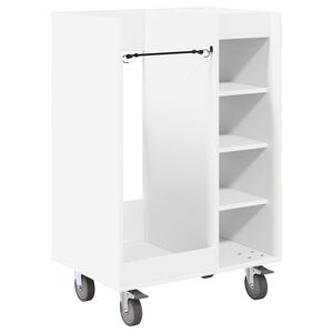 vidaXL Armadio per Golf con ruota Tinta unita Bianco 65 x 45 x 98 cm