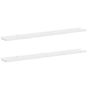 vidaXL Mensole da Parete 2 pz Bianche 100x9x3 cm