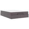 vidaXL Struttura letto con materasso Altro 2 pz Grigio PVC