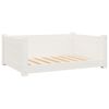 vidaXL Cuccia per Cani Bianca 75,5x55,5x28cm in Legno Massello di Pino