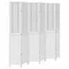 vidaXL Divisorio Ambienti 6Pannelli Bianco Legno Massello di Paulownia